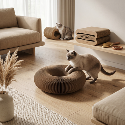 Foldable Cat Scratcher Toy for Indoor Cats