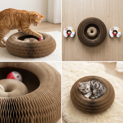 Foldable Cat Scratcher Toy for Indoor Cats