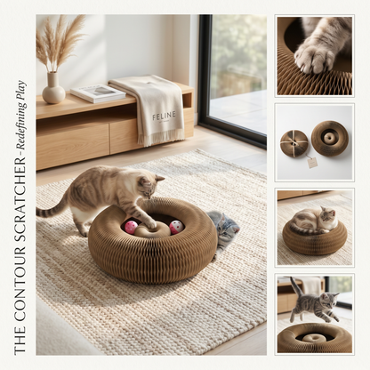 Foldable Cat Scratcher Toy for Indoor Cats